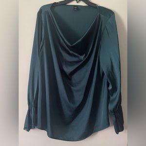 Silky Drape Front Blouse